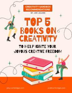 Colorful book cover for free PDF: "Top 5 Books on Creativity to help ignite your joyous creative freedom"